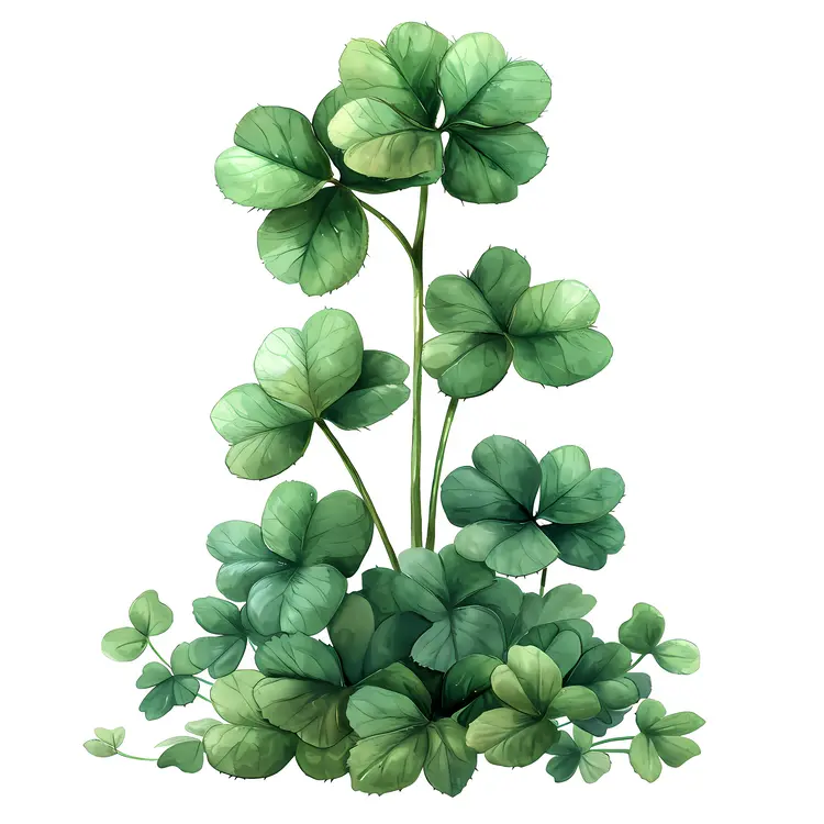 Green Clover Plant Illustration