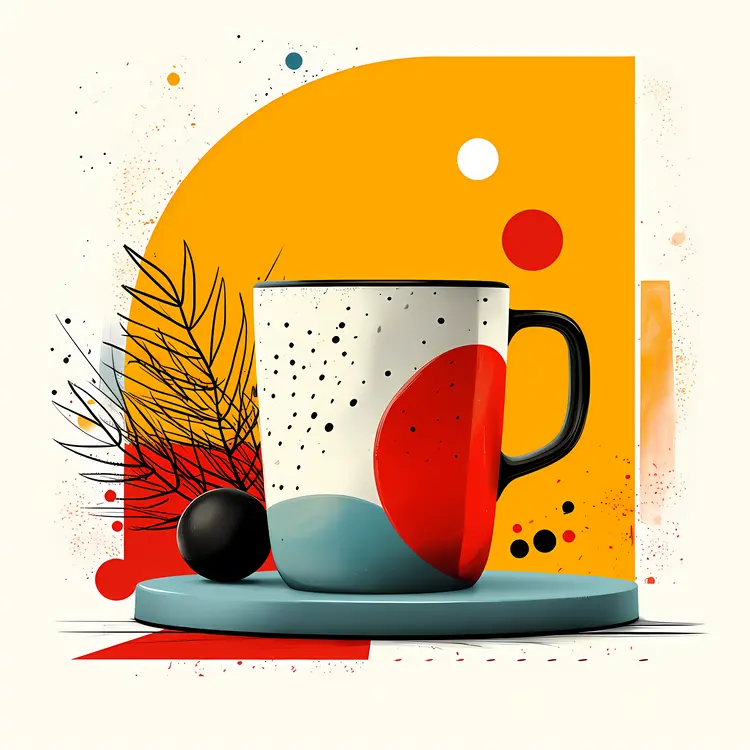 Artistic cup with modern art design