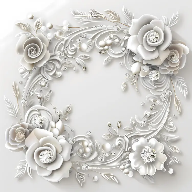 White Floral Wreath Decoration