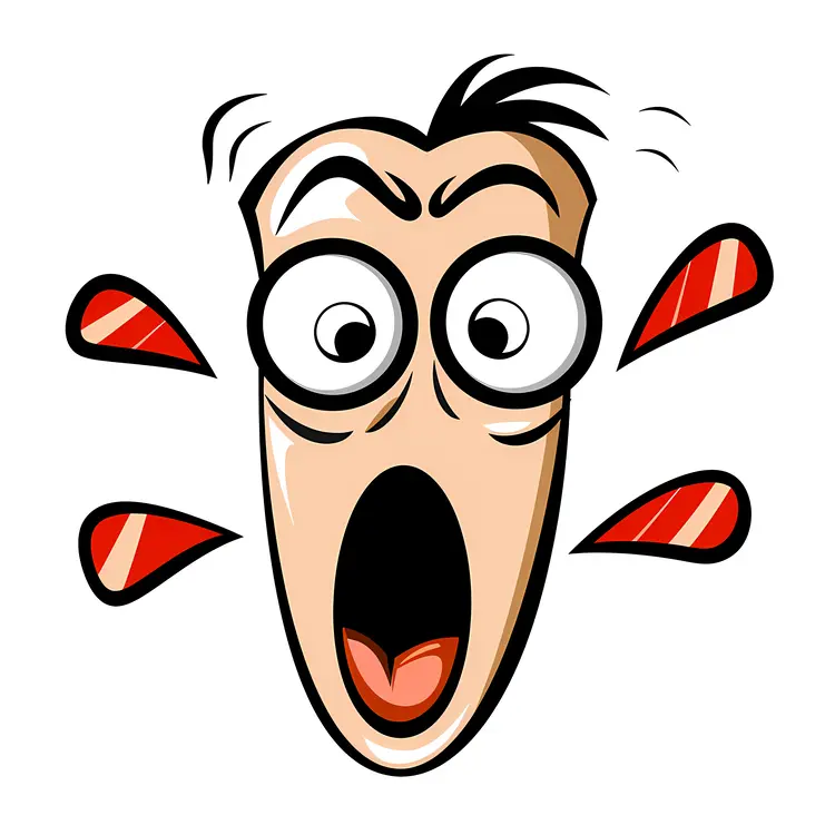 Surprised Exclamation Mark Face Cartoon