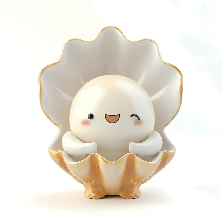 White Cute Shell Creature Toy