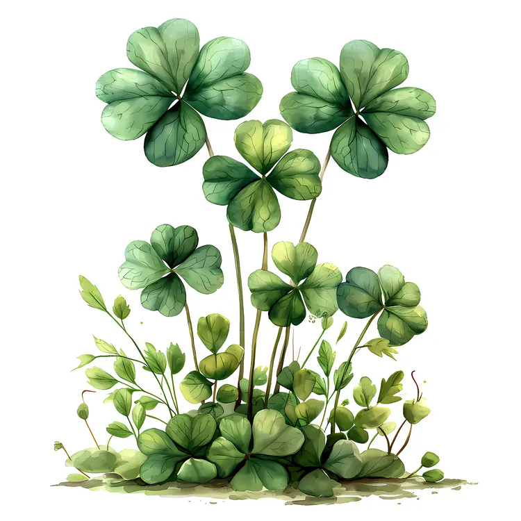 Green Clovers in Nature