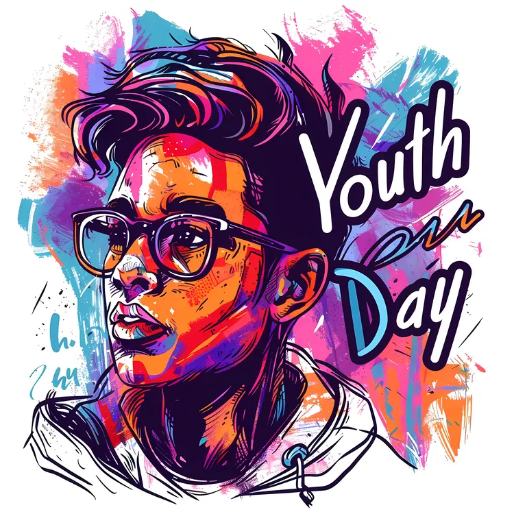 Colorful Youth Portrait for Youth Day