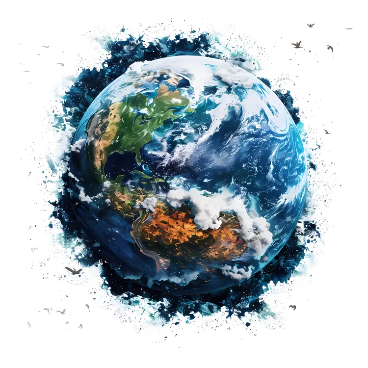 Earth with Water and Land