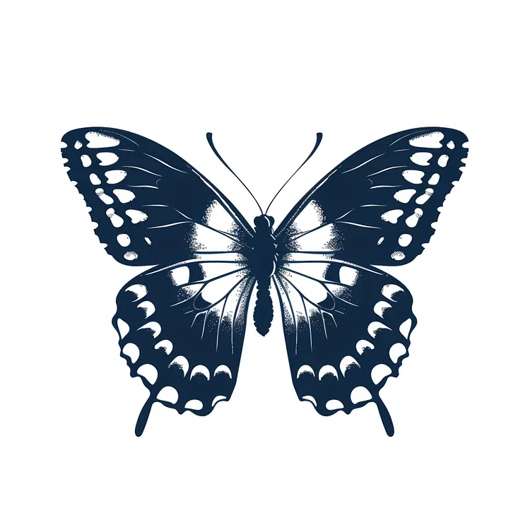 Blue Butterfly Illustration