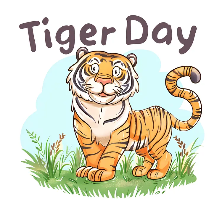 Cartoon Tiger for Tiger Day