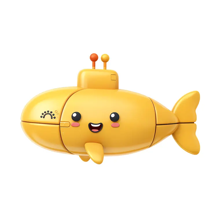 Cute Yellow Submarine Cartoon