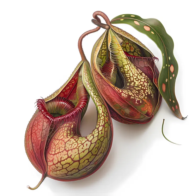 Red Pitcher Plants Illustration