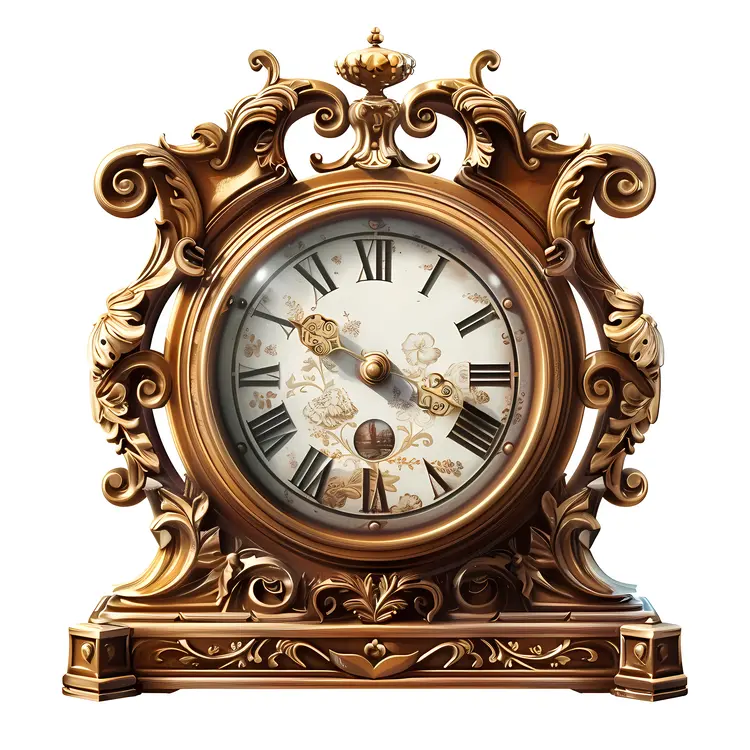 Ornate Gold Clock