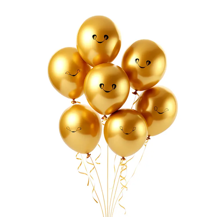 Shiny Gold Balloons