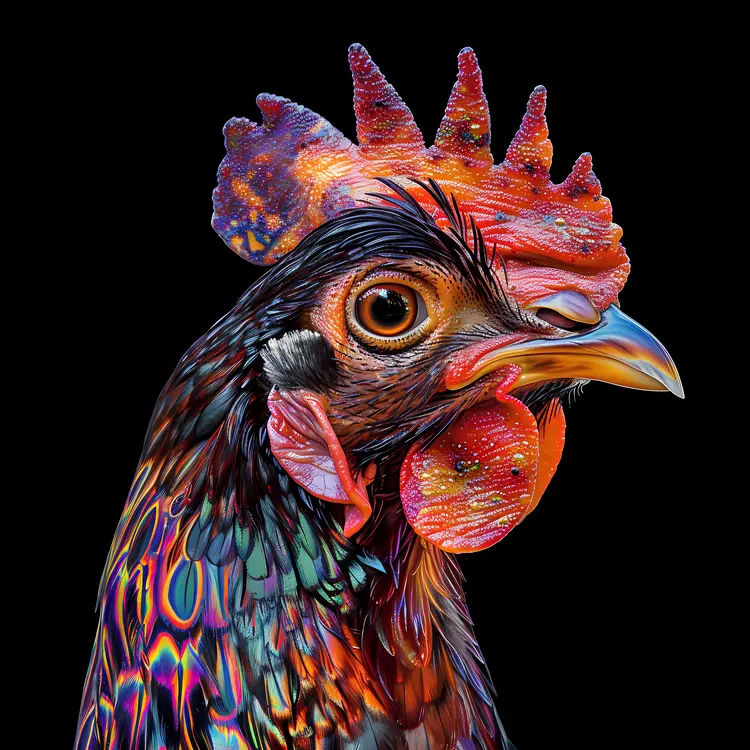 Colorful Artistic Chicken