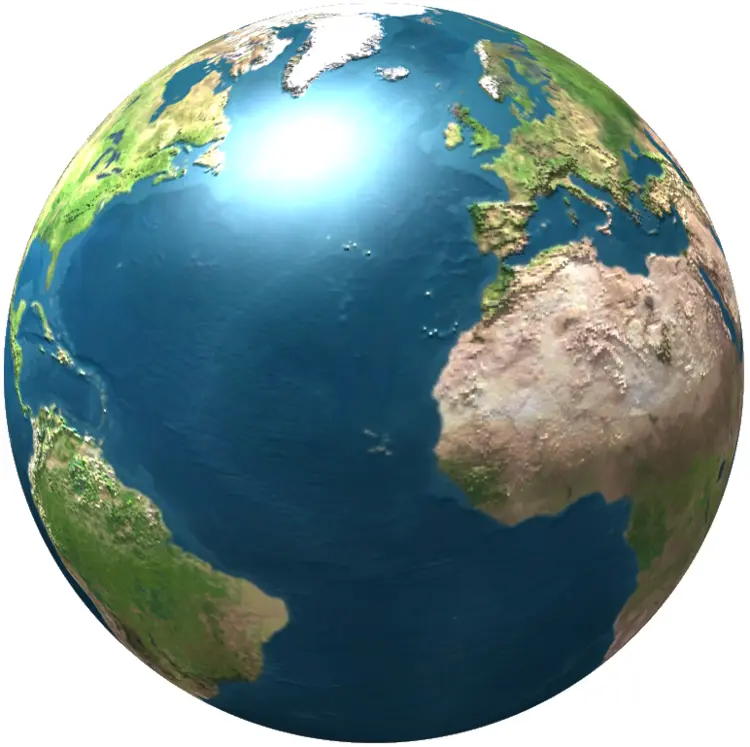 Earth with Europe and Africa