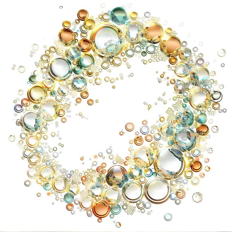 Golden and Silver Bubble Wreath