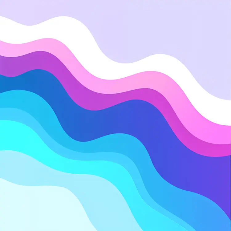 Pastel Abstract Waves in Fluid Design