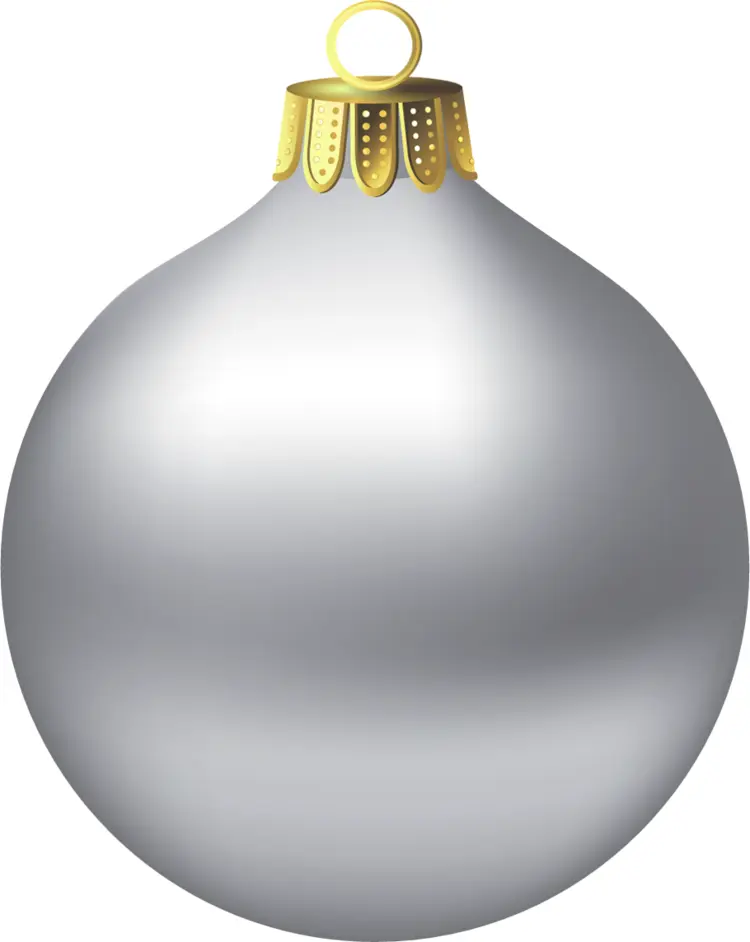 Silver Christmas Ornament for Holiday Decoration