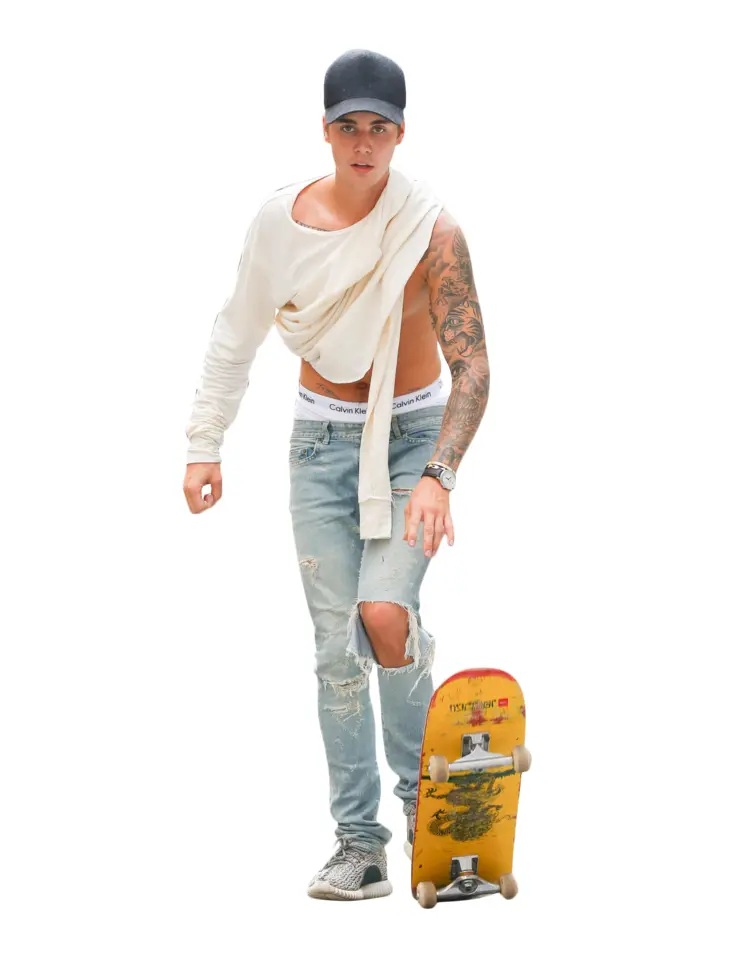 Casual Skateboarder with Cap