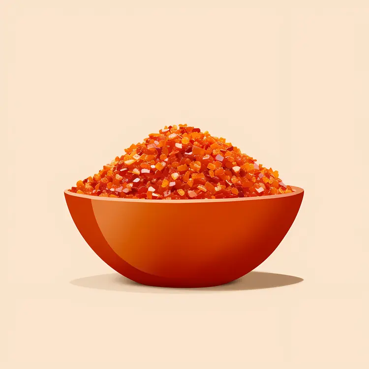 Orange Granules in an Orange Bowl
