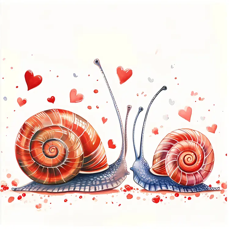 Red Snails in Love