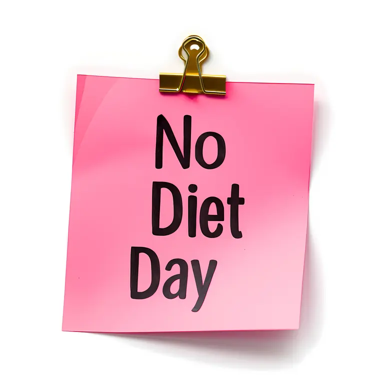No Diet Day Pink Note
