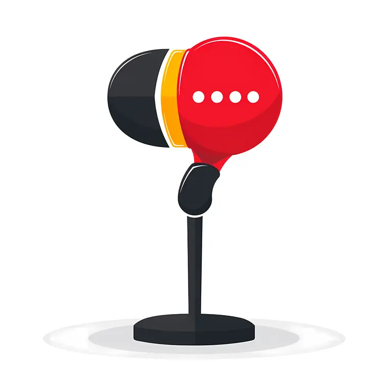 Colorful Microphone on Stand