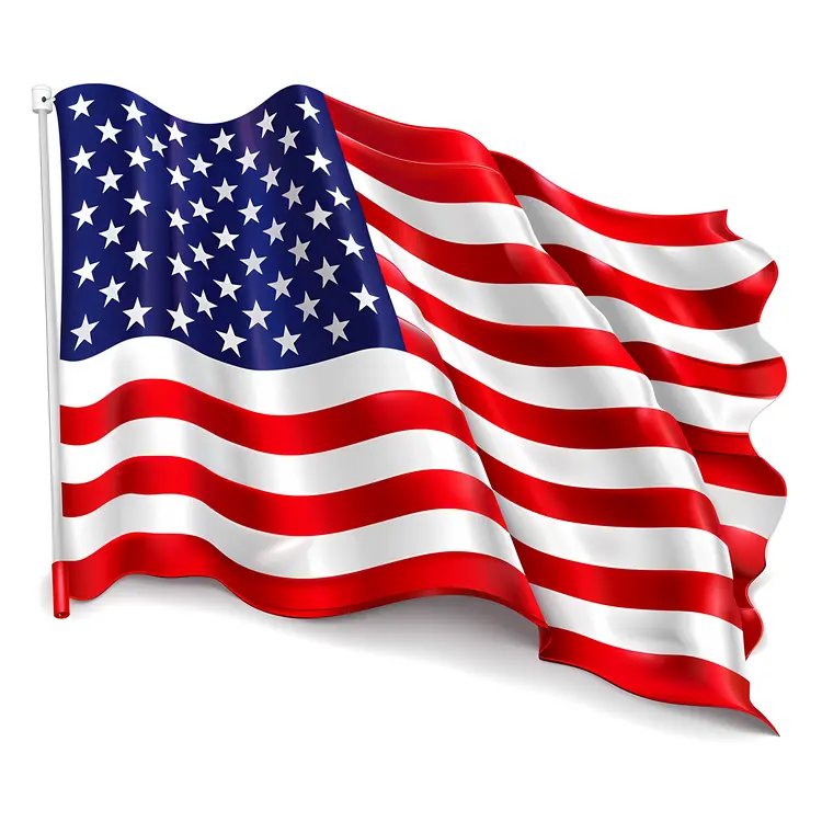 Waving American Flag