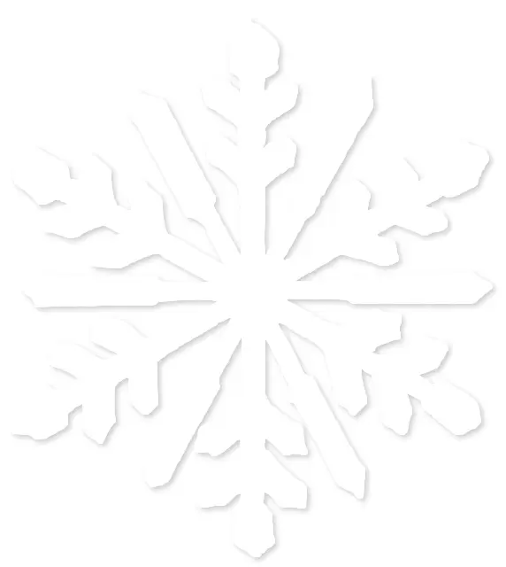 White Snowflake on Transparent Background