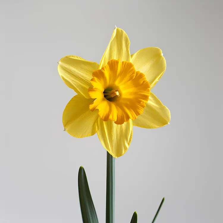 Single Yellow Daffodil in Bloom