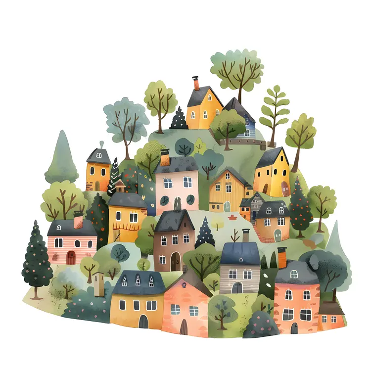 Charming Doodle Village
