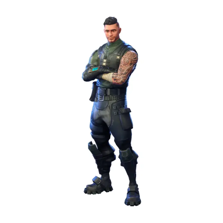 Male Fortnite Character with Tattoos