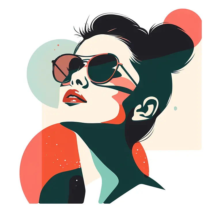 Modern Woman with Sunglasses