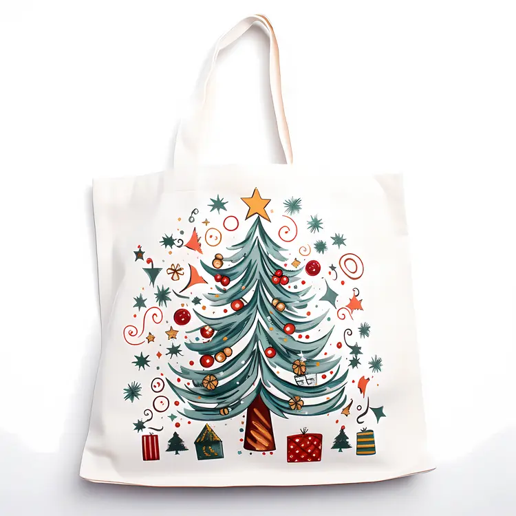 Christmas Tree with Decorations and Gifts