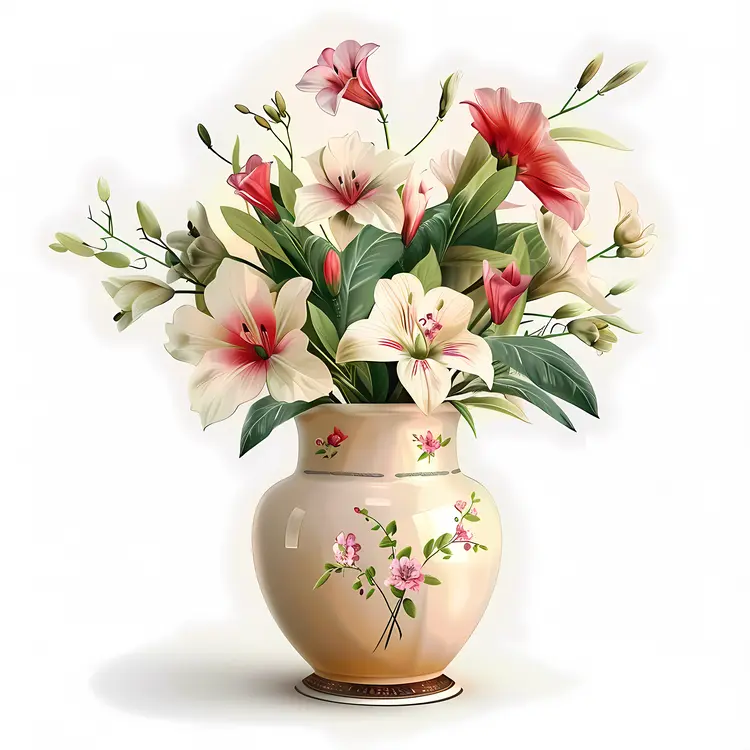 Elegant Lily Arrangement in Floral Vase