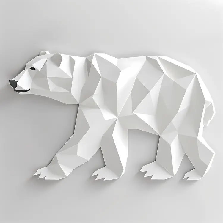 Geometric Polar Bear Art