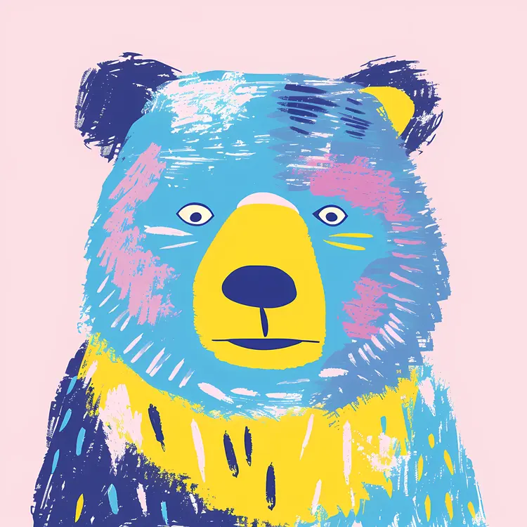Colorful Bear Illustration