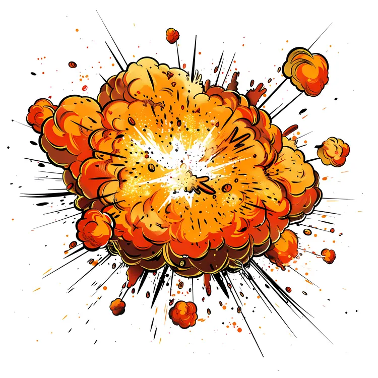 火焰爆炸插画