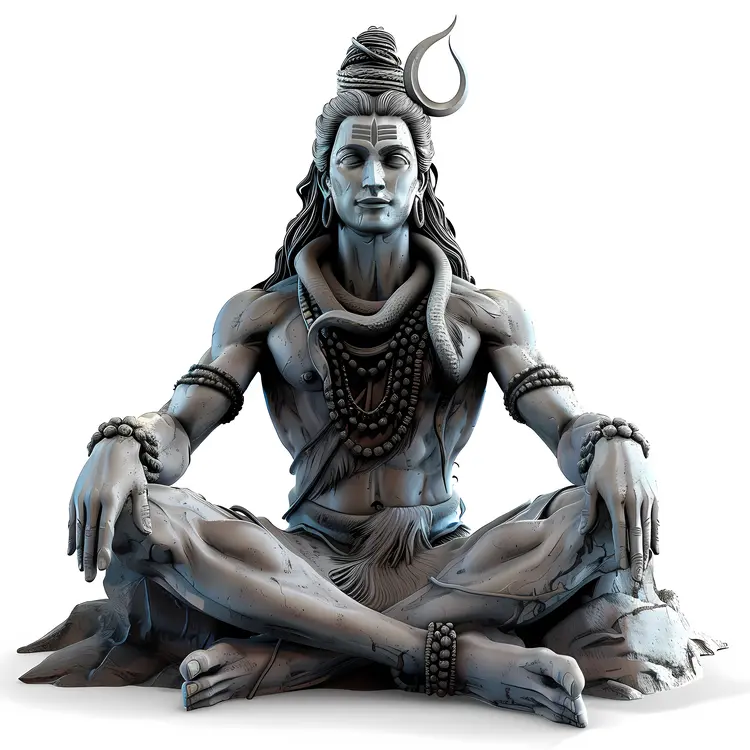 Shiva Sculpture in Meditation
