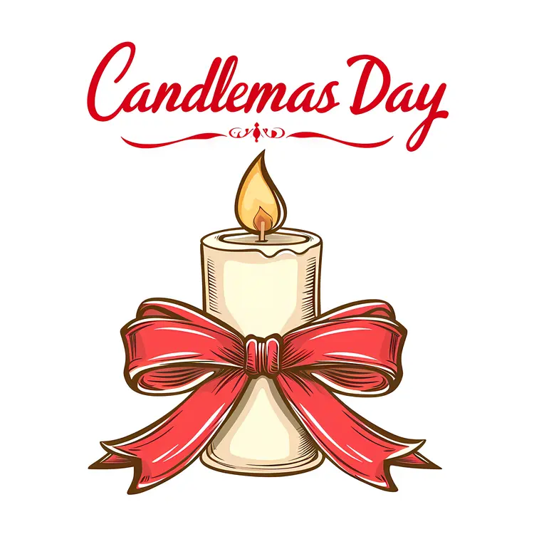 Beautiful Candle Illustration for Candlemas Day