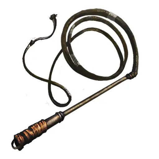Brown Leather Whip with Handle