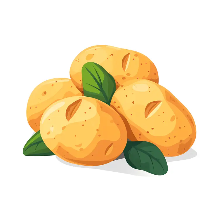 Yellow Potatoes Illustration