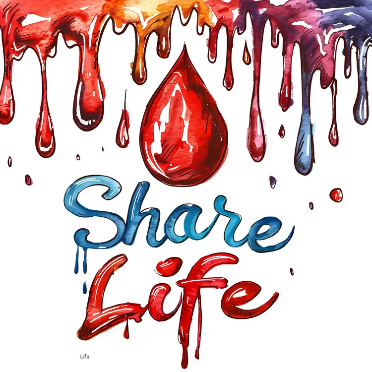 Share Life Blood Donation Symbol