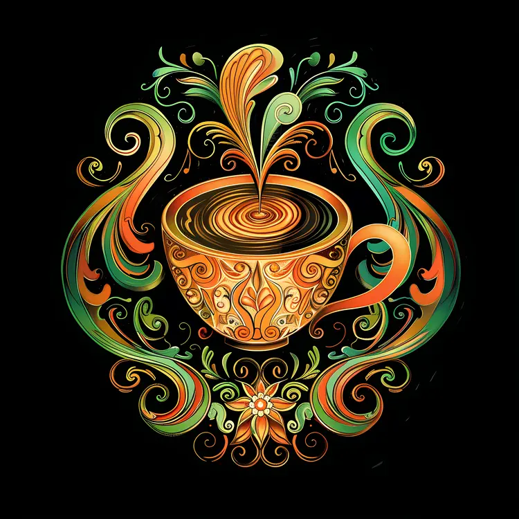 Colorful Abstract Digital Cup
