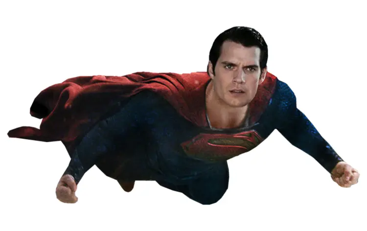 Superman Flying with Determined Expression