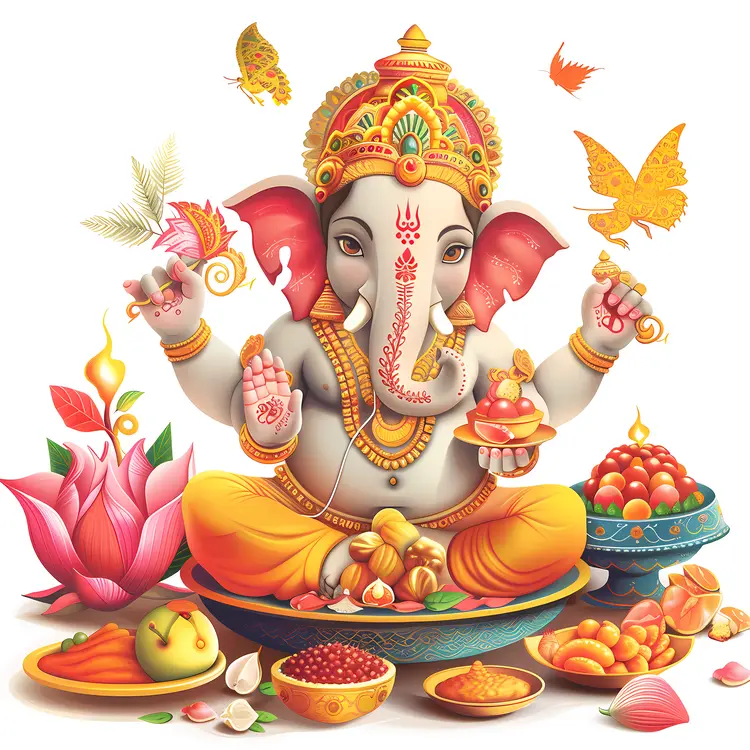 Ganesha with Offerings
