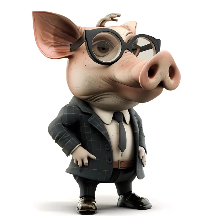 Business Pig in Suit