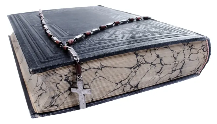 Religious Book with Rosary