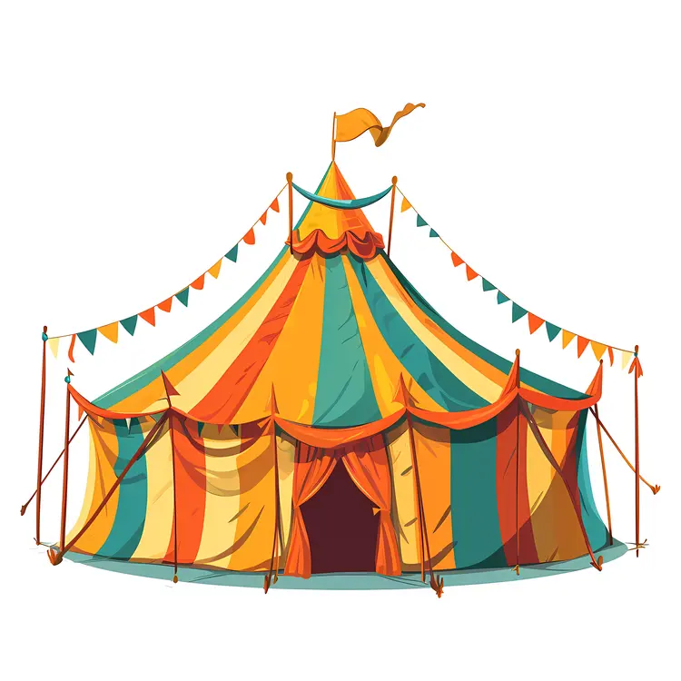 Colorful Striped Circus Tent