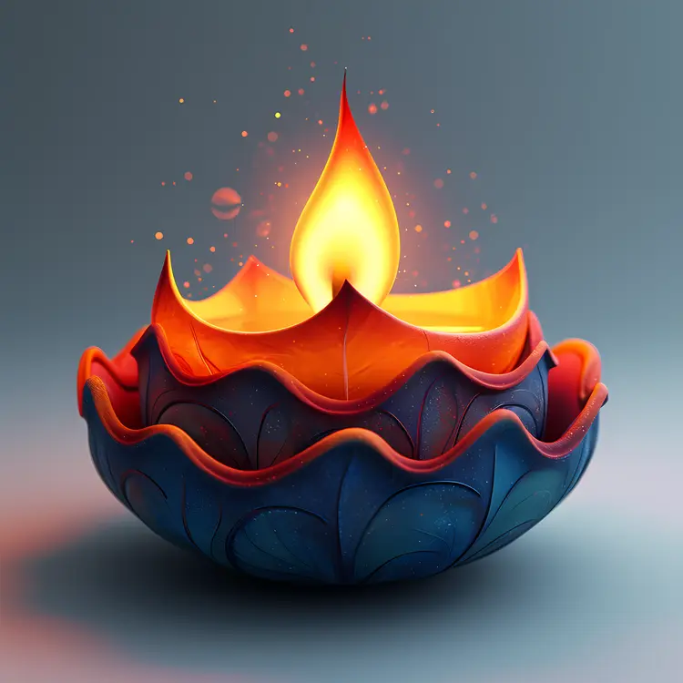 Lotus Shaped Candle