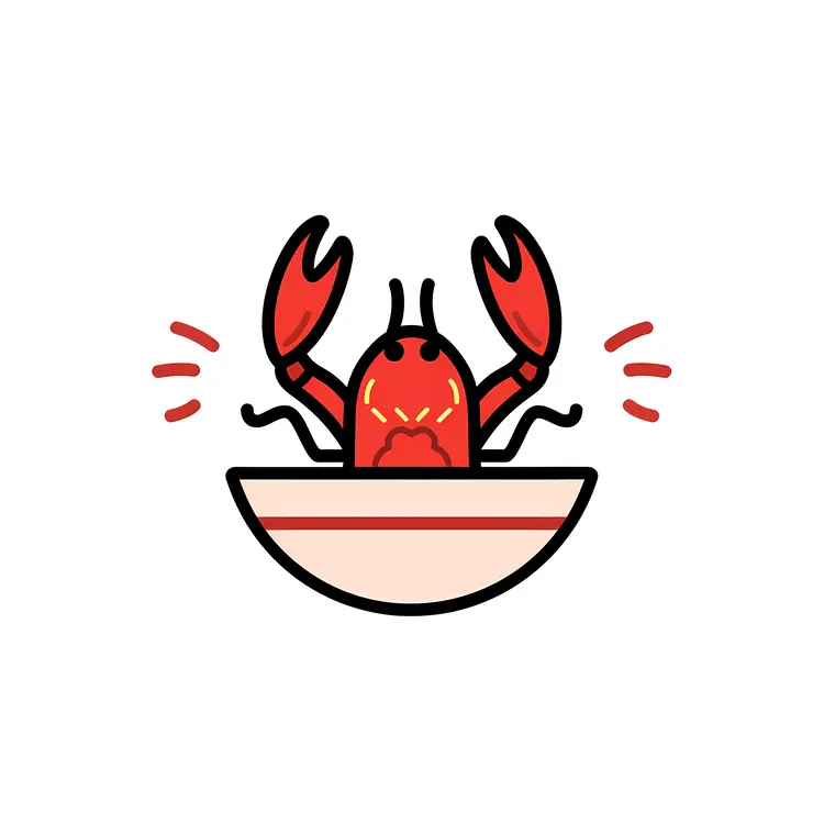 Cute Lobster in Bowl