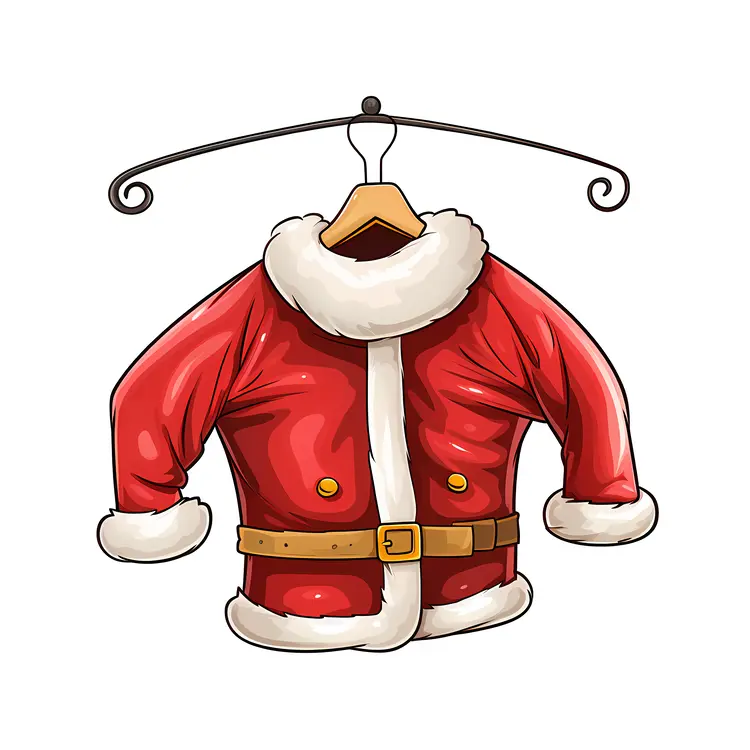 Red Santa Jacket with Fur Trim