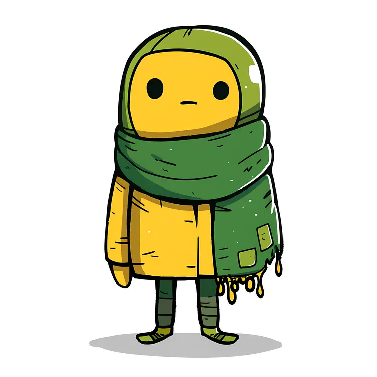 Cute Character in Winter Clothing